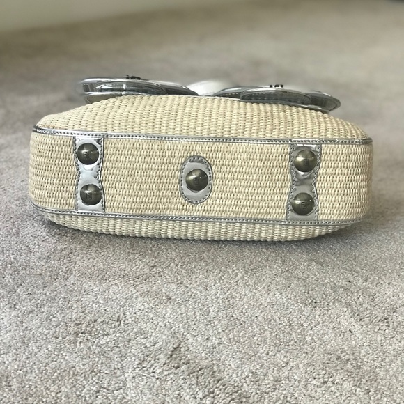 Fendi Double Buckle Straw Satchel - Picture 4 of 6